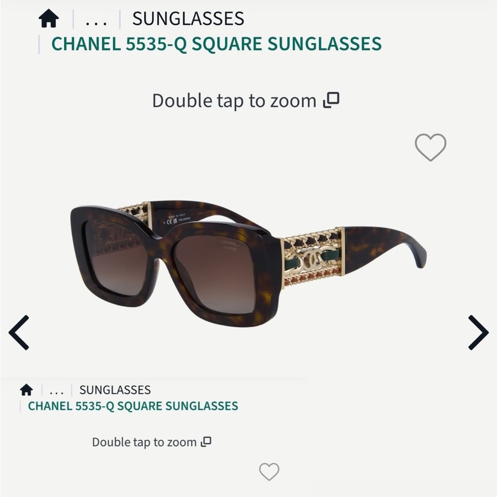 CHANEL Brown and Gold Square Sunglasses